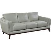 San Paulo Sofa in Dove Gray Top Grain Leather